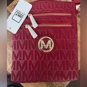 MKF Crossbody (Cranberry Red), brand new with tags. Super cute!